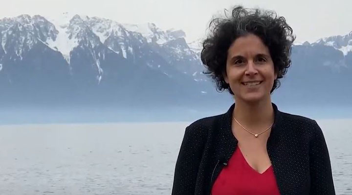 woman by lake