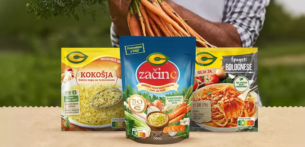 C proizvodi na stolu